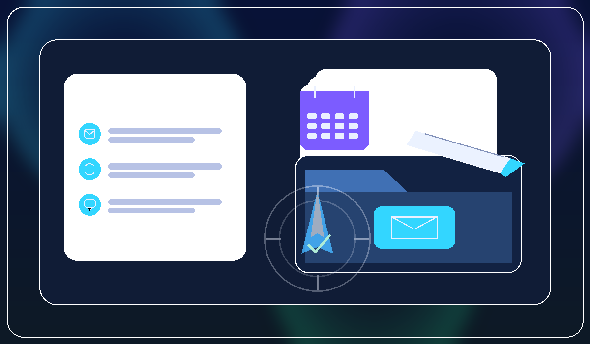 Illustration: Kontakt, E-Mail und Organisation